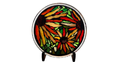 Stained glass plate