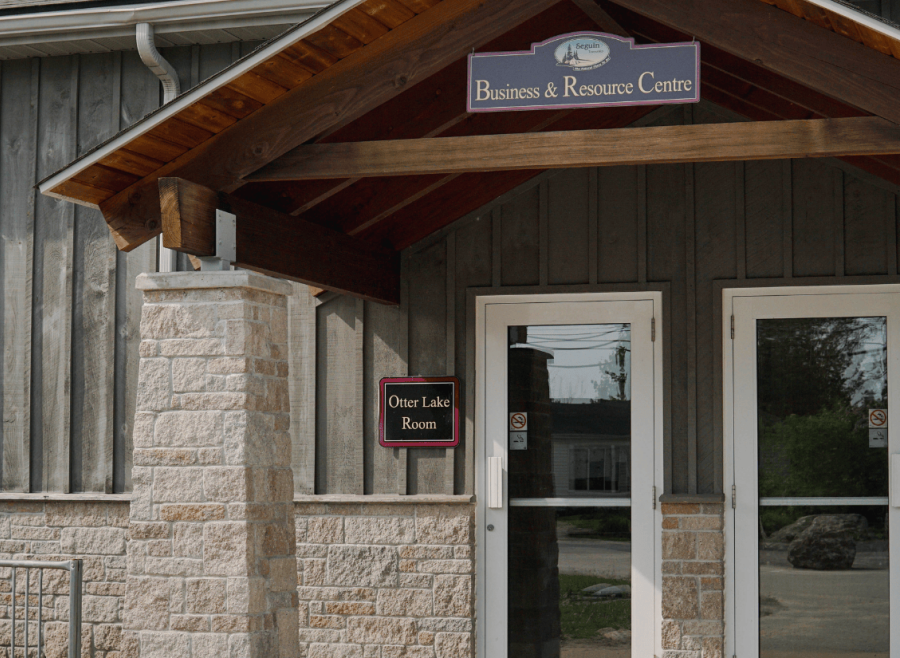 Entry way to community building