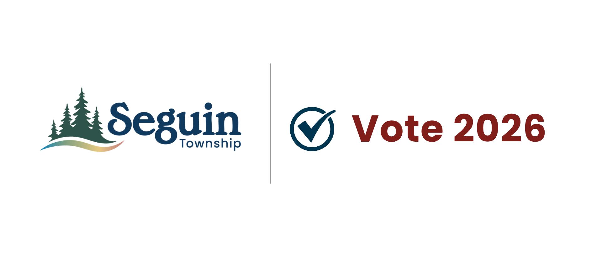 Seguin Township logo with checkmark and Vote 2026