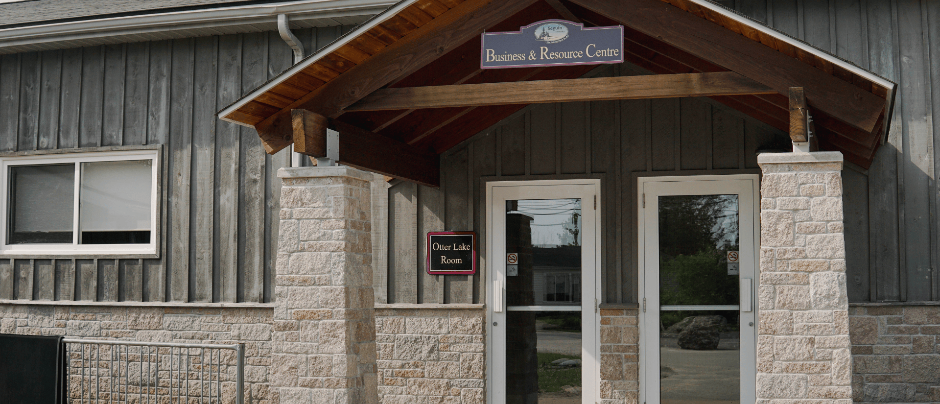 Entry way to community building